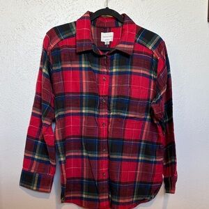 American Eagle Red and Blue Plaid Shirt